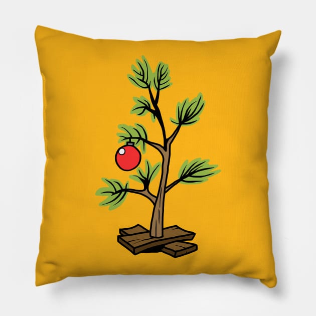 Browns Christmas Tree Pillow by ElviaMontemayor