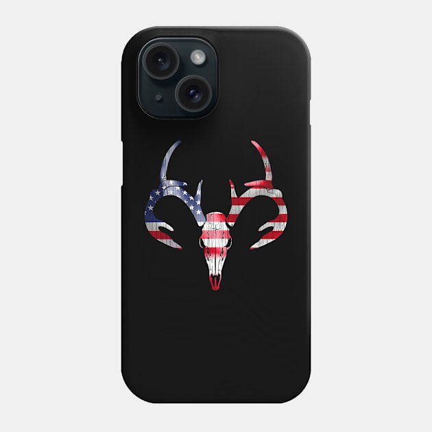 Flag Deer Skull Phone Case by Feliz ZombiePunk