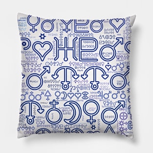 Astrology Symbols Word Cloud (5) Pillow