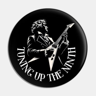 Metalhead Beethoven: Guitar Shredding Pin