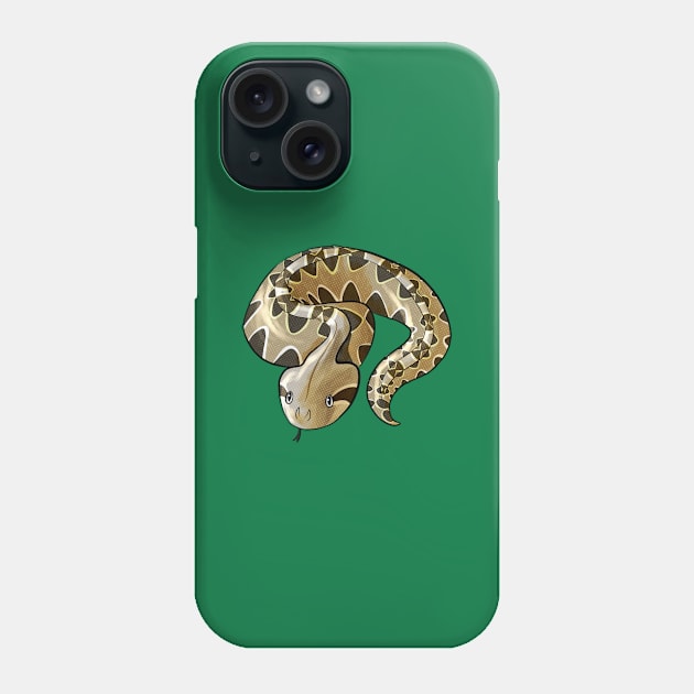 Gaboon Viper Phone Case by Blacklightco