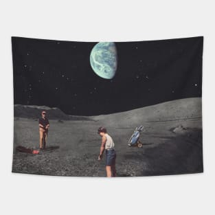 Golf on the moon Tapestry