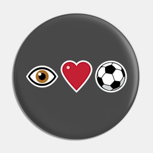 I Love Soccer Pin