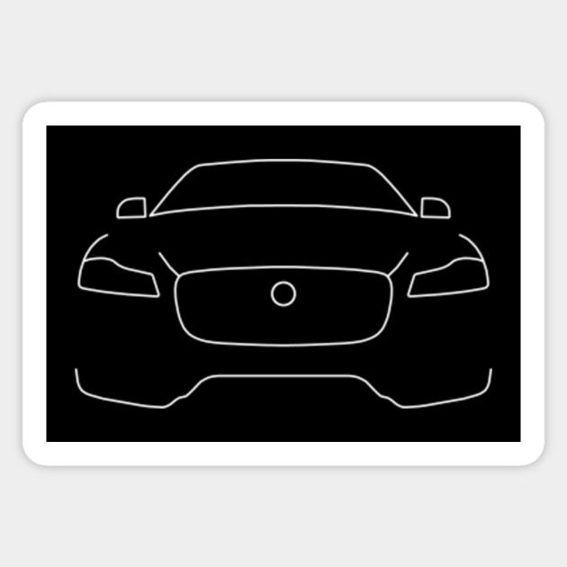 Jaguar Xf Outline Graphic White Jaguar Sticker Teepublic