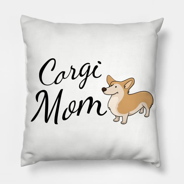 Corgi Dog Mom Pillow by tribbledesign