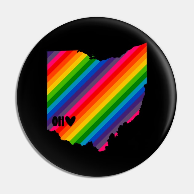 USA States: Ohio (rainbow) Pin by LetsOverThinkIt