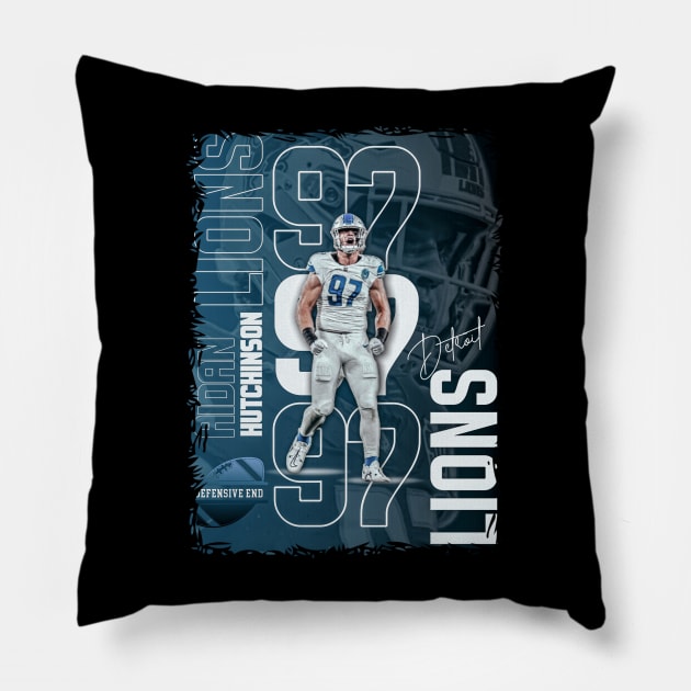 Aidan Hutchinson 97 Pillow by NFLapparel