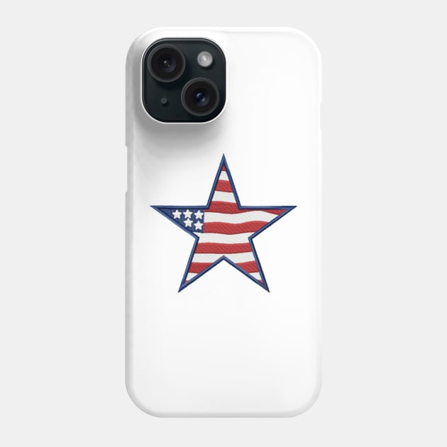 Embroidery American Star Phone Case by anacarminda