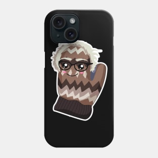 Bernie Sanders as Mittens - Knitted Mittens - Vermont Teacher Mittens Phone Case