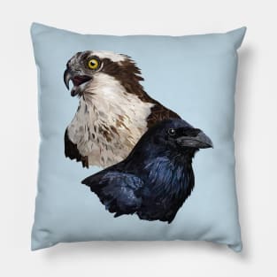 Raven and Osprey Pillow