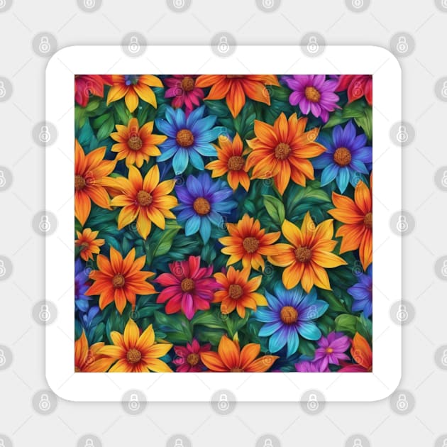 Floral Design Allover Magnet by justrachna