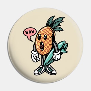 surfing pineapple cartoon Pin