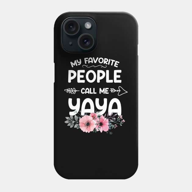My Favorite People Call Me Yaya Pink Floral Mother's Day Phone Case by shattorickey.fashion