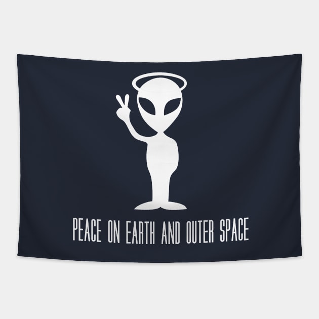 peace on earth and outer space Tapestry by takisgr