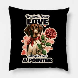 German Shorthaired Pointer Valentine's day Pillow