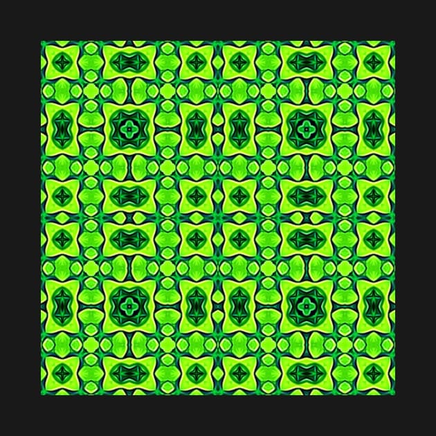 Pretty Green Leaves Lucky Clover Greenery Pattern 6 by BubbleMench