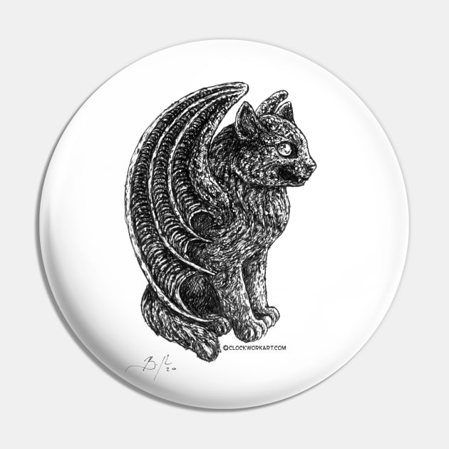 INKittens: Gargoyle Pin by Clockwork Art