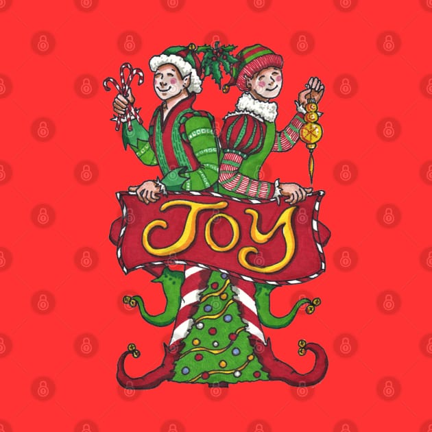 Joyous Holiday Elves by katydidkay