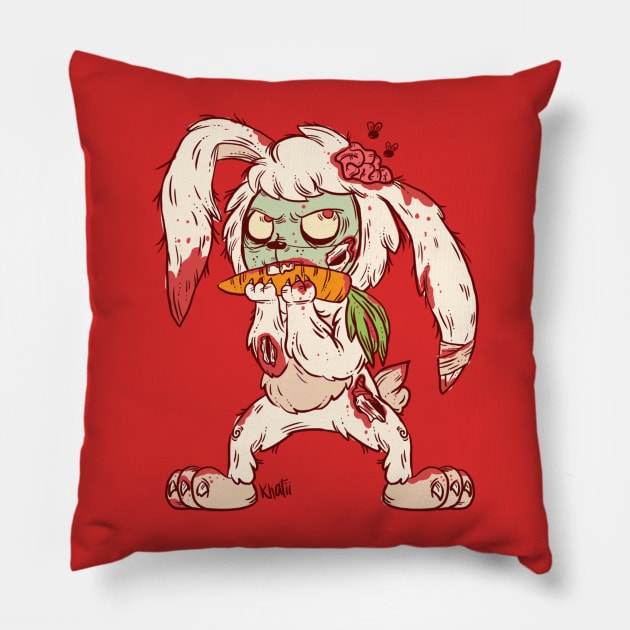 Little RabbitBoy-Zombie Pillow by Khatii