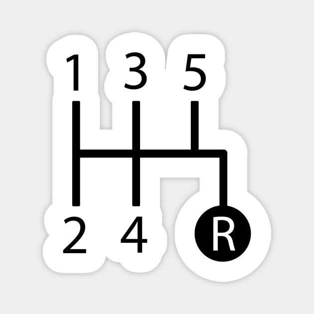 5 speed shift pattern Magnet by Cryptid