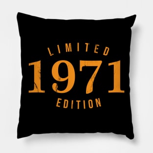 1971 Limited Edition 50th Birthday Party Shirt Pillow