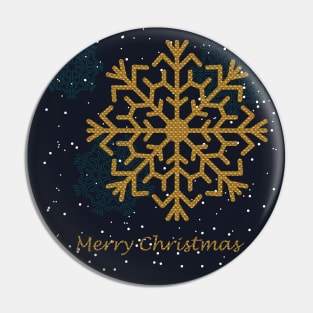 Golden snowflake Pin