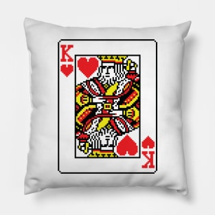 King of Hearts Pixel Art Pillow