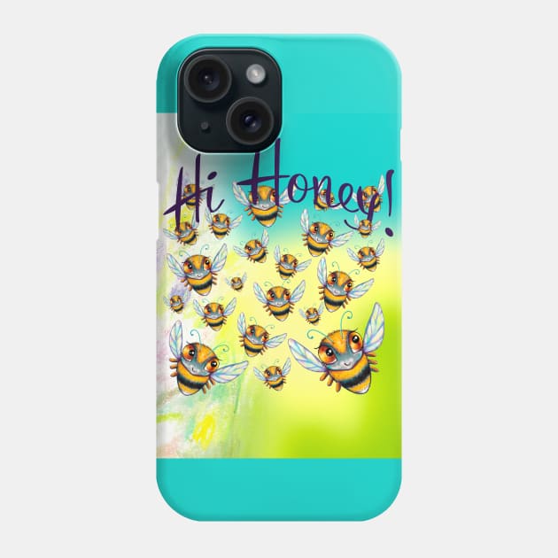 Hi Honey Phone Case by Kimikim