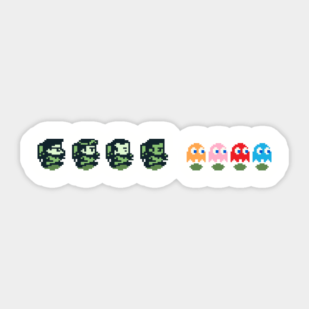 Ghostbusters 2 vs Pac Men Ghost - Ghostbusters 2 - Sticker | TeePublic