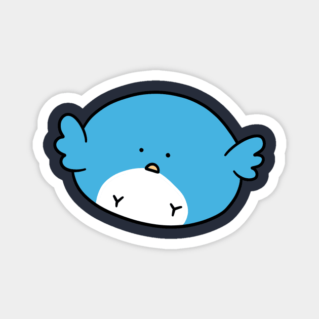 Blue Bird Blob Magnet by saradaboru