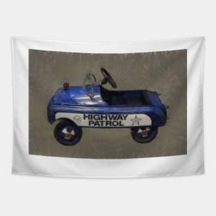 Highway Patrol Pedal Car Tapestry