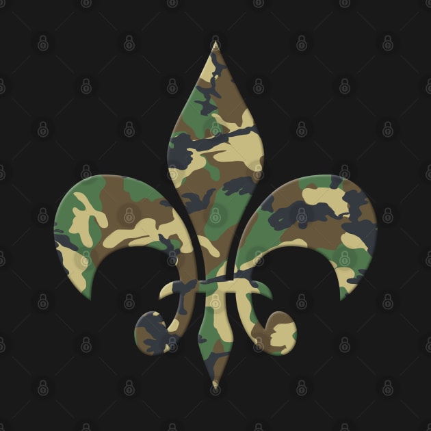 CAMO Fleur Del Lis NOLA New Orleans by TeeCreations