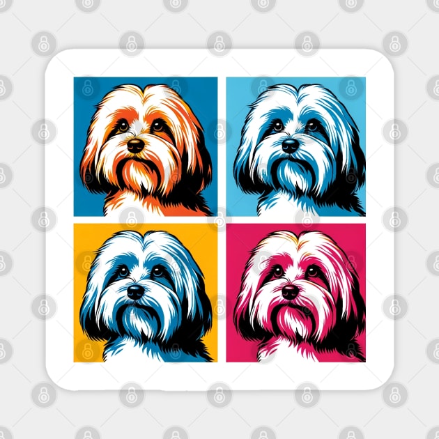 Havanese Pop Art - Dog Lover Gifts Magnet by PawPopArt