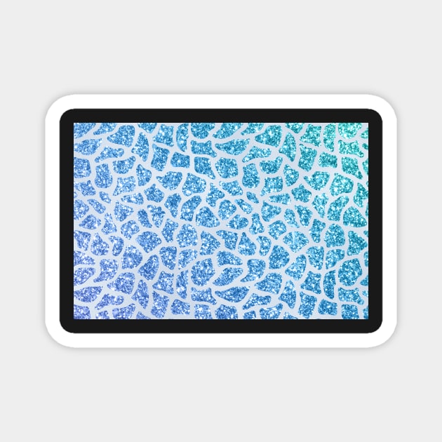 Blue shinny glitter Magnet by Dawaly