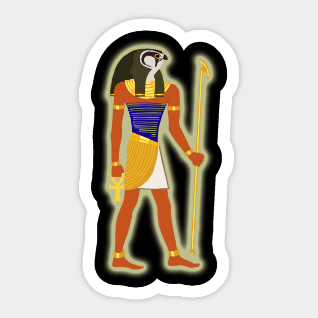Egyptian God Horus And His Name Written In Hieratic Horus Sticker Teepublic