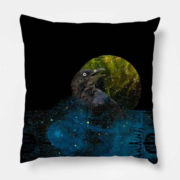 Space Crow Pillow by siddick49