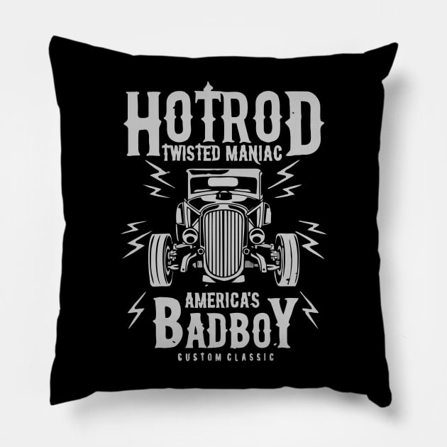 Hotroad Twisted Maniac America's Badboy Custom Classic Pillow by bougaa.boug.9