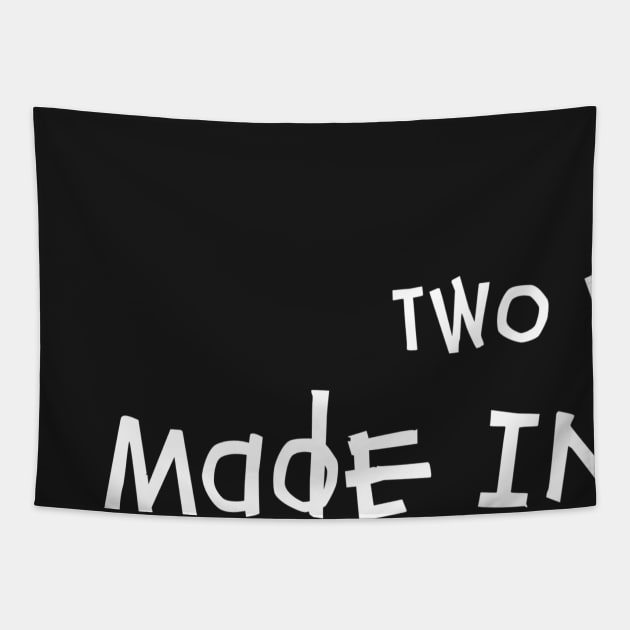 Two Words: Made In America  (With White Font) Tapestry by funhousejen