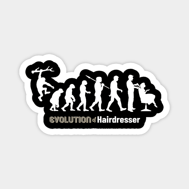 Evolution of Hairdresser Magnet by ThyShirtProject - Affiliate