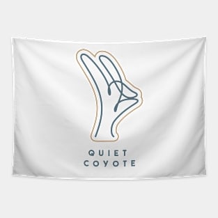 quiet coyote (dark) Tapestry