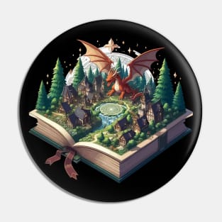 Reading Books About Dragons is Fun Pin