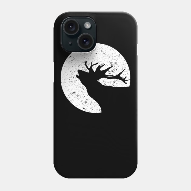 Deer Hunting Moon Reindeer Christmas Phone Case by Shirtbubble