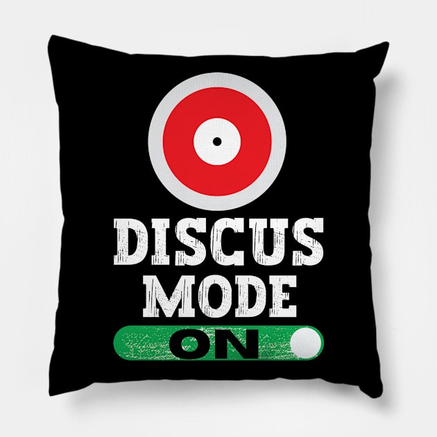 Discus Mode On Pillow by footballomatic