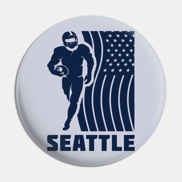 Seattle Football Team Color Pin by Toogoo