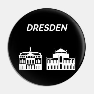 Dresden Germany Skyline Pin