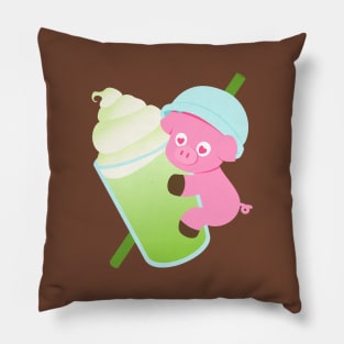 Matcha Frappuccino Pig Pillow