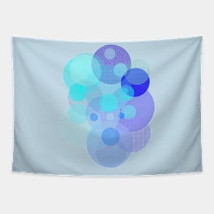 Blue Color Bubbles Design Tapestry