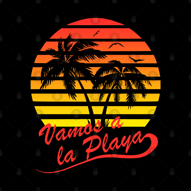 Vamos a la Playa 80s Tropical Sunset by Nerd_art