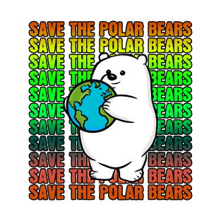 Rainbow Save the Polar Bears T-Shirt