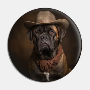 Cowboy Dog - Mastiff Pin